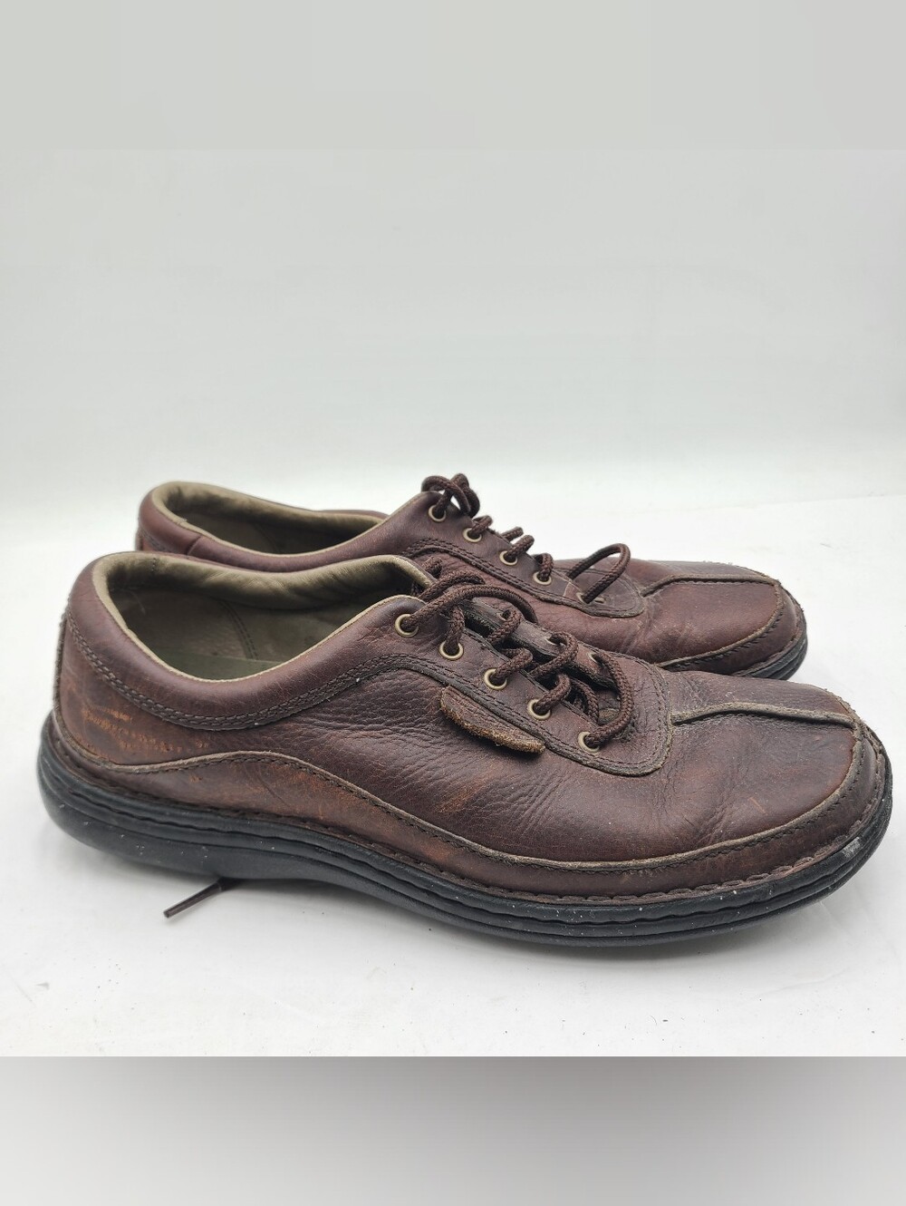 B49 Merrell Sojourn Men's Brown Leather Comfort Walking Lace Up Size 9.5 J54201